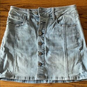 American Eagle Denim Button-Front Skirt